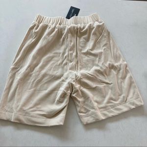 Lazuli Label Ribbed Lounge Shorts - Oatmeal Cream